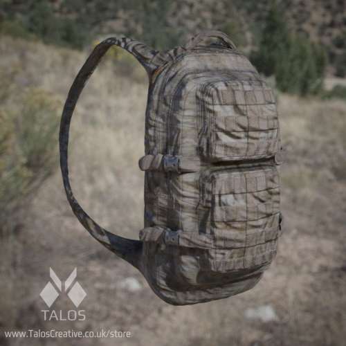 3d Model: Army backpack game jungle, desert, urban camo