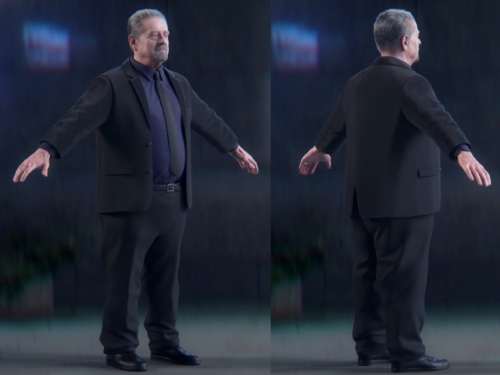 3D Clothing Model: Smart Suit - Heavy Male