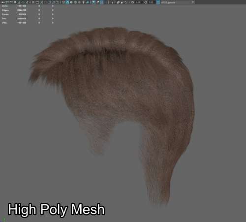 3D Hair Asset for Animation Download